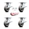 Service Caster 6 Inch Thermoplastic Caster Set with Roller Bearing 4 Brake and 2 Swivel Lock SCC-35S620-TPRRD-SLB-BSL-2-SLB-2 - alternate 4